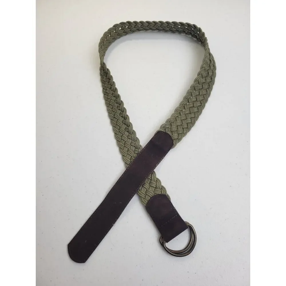 Macrame Green Minimalist Bohemian Hippie Festival‎ Braided Belt Women's Size 44